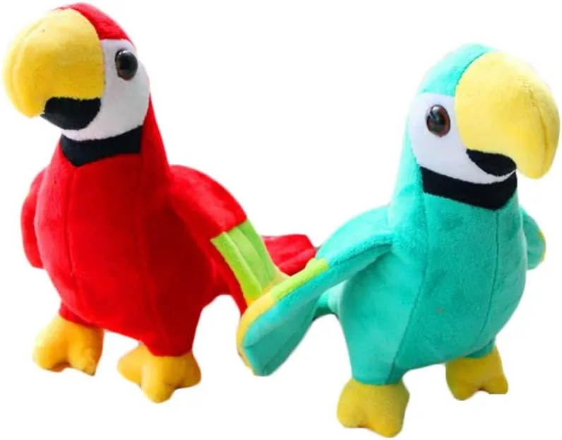Kisangel Kids Toys 1pc Stuffed Parrot Plush Toy Stuffed Animal Toy Scarlet Macaw Plush Miniature Parrot Figurines for Kids Girls(Green, 25 x 20 x 20cm) Plushie