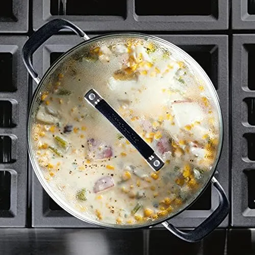 KitchenAid Hard Anodized Nonstick Stockpot with Lid, 8 Quart, Onyx Black