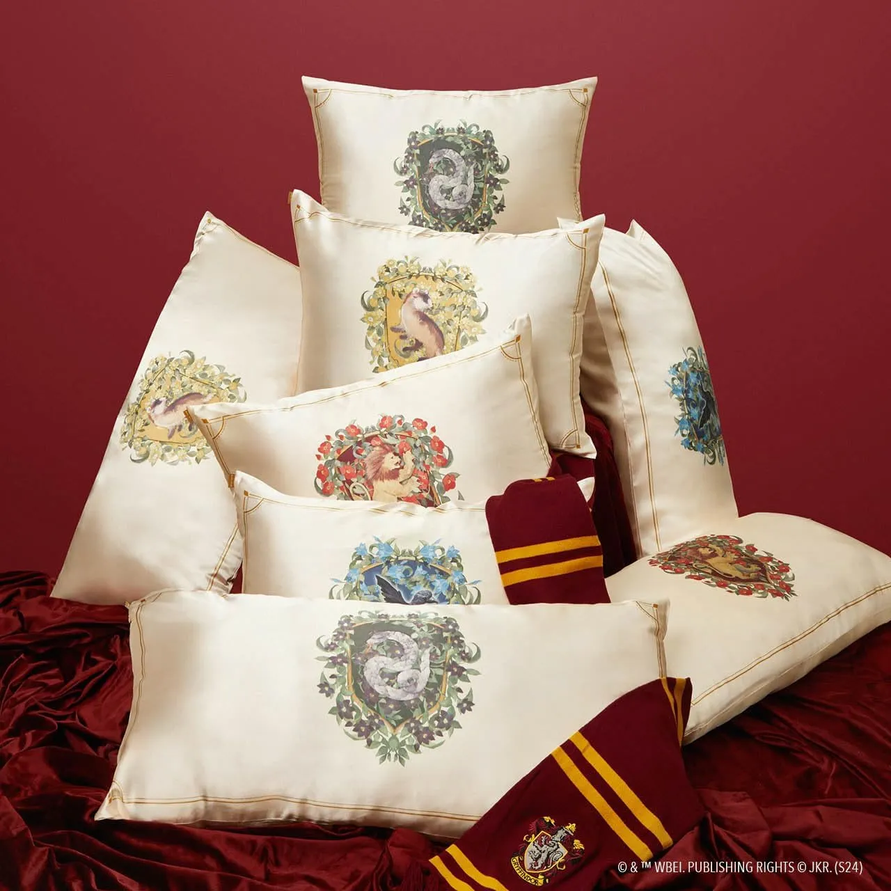 Kitsch x Harry Potter Slytherin Satin Pillowcase w/Zipper for Hair & Skin – Double-Sided, Softer Than Silk, Wrinkle-Free, Machine Washable, Frizz Control, Breakout Prevention - Queen/Standard(19x26)