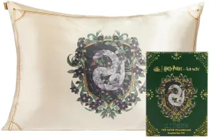 Kitsch x Harry Potter Slytherin Satin Pillowcase w/Zipper for Hair & Skin – Double-Sided, Softer Than Silk, Wrinkle-Free, Machine Washable, Frizz Control, Breakout Prevention - Queen/Standard(19x26)
