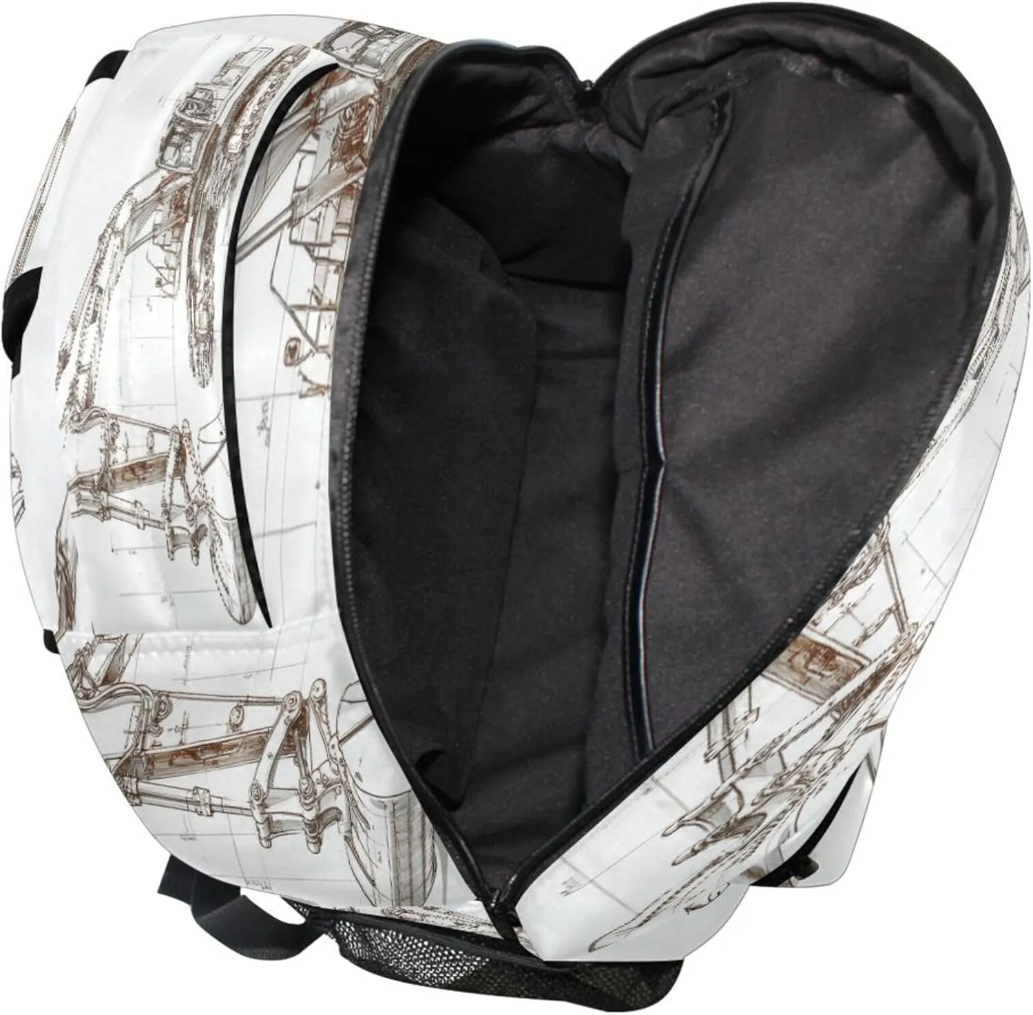 KLL Backpacks for Teenager Fashion Backpack With Water Bottle Pocket with Chest Strap for Business Work College Travel Trip Excavator