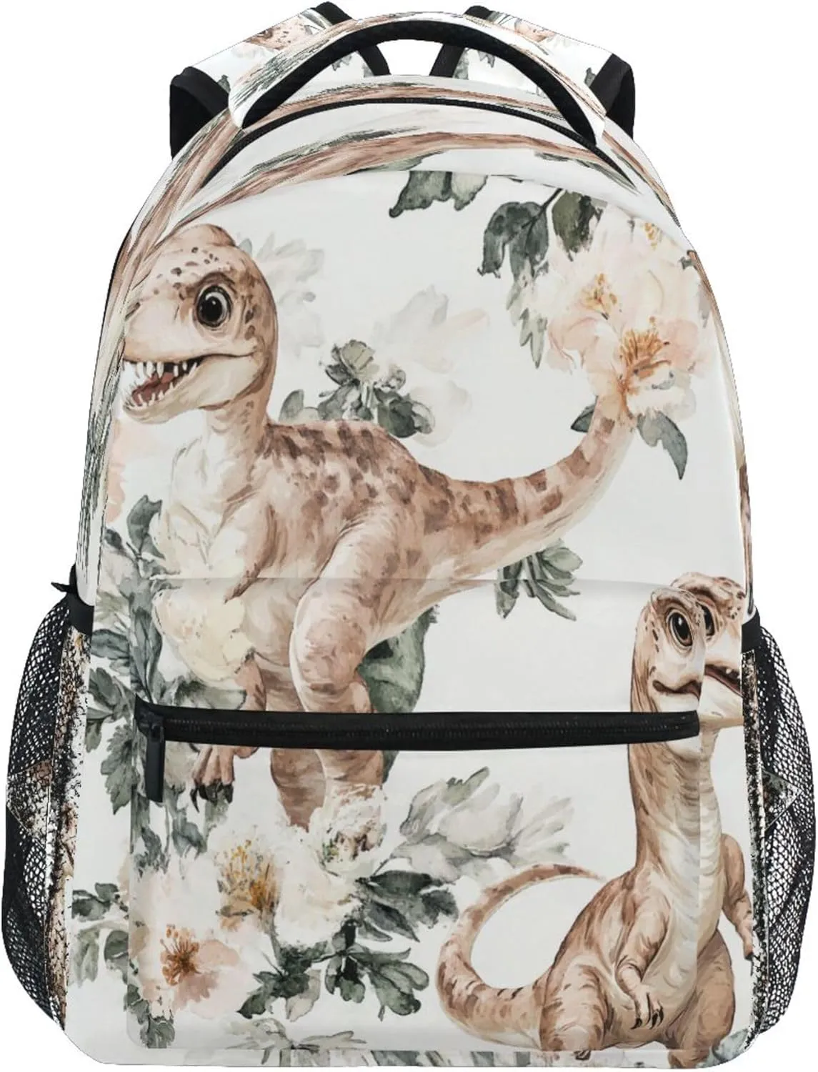 KLL Day Backpack for Men Women Fashion Outdoor Backpack with Chest Strap for Business Work College Travel Trip Cute Dinosaurs