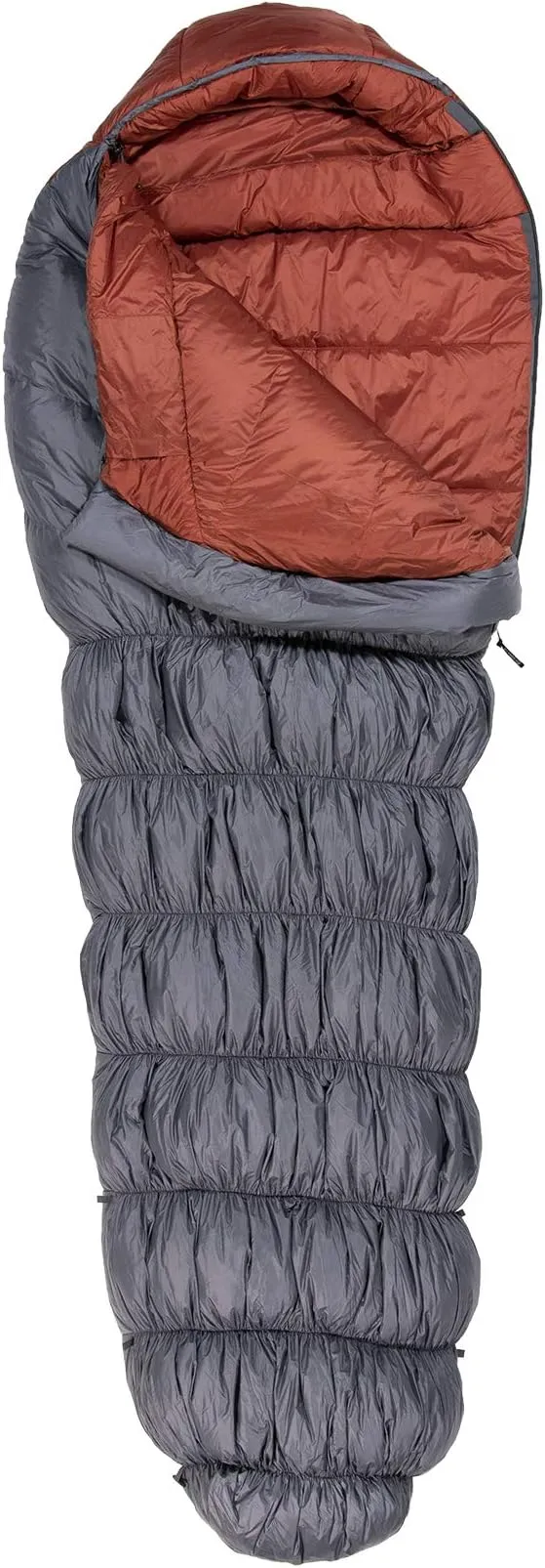 Klymit KSB Lightweight Mummy Sleeping Bag, 20°F Cold Weather Sleeping Bag for Camping, Hiking, and Backpacking, Gray, Large