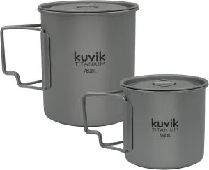 Kuvik 750ml (25.4 oz) Titanium Pot & 350ml (11.8 oz) Titanium Cup Bundle