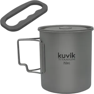 Kuvik High-Carbon Steel Striker (Oval) & 750ml (25.4 oz) Titanium Pot Bundle