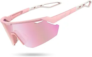Lamicall Polarized Sports Sunglasses for Men Women, 24g, UV400 Protection Sun Glasses for Cycling Running Baseball Fishing