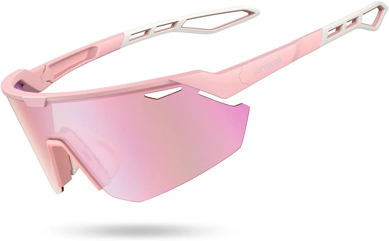 Lamicall Polarized Sports Sunglasses for Men Women, 24g, UV400 Protection Sun Glasses for Cycling Running Baseball Fishing