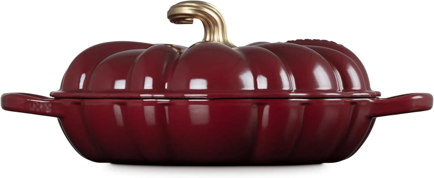 Le Creuset Enameled Cast Iron Figural Pumpkin Braiser, 2.75 qt., Rhone