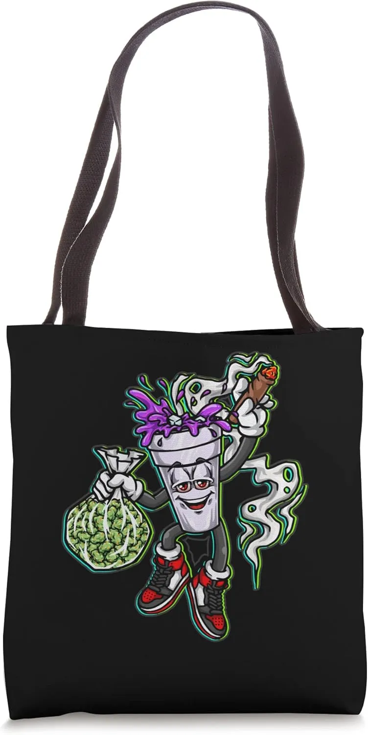 Lean shirts, Purple Drank, Dirty Double cup, Lean Line Tote Bag