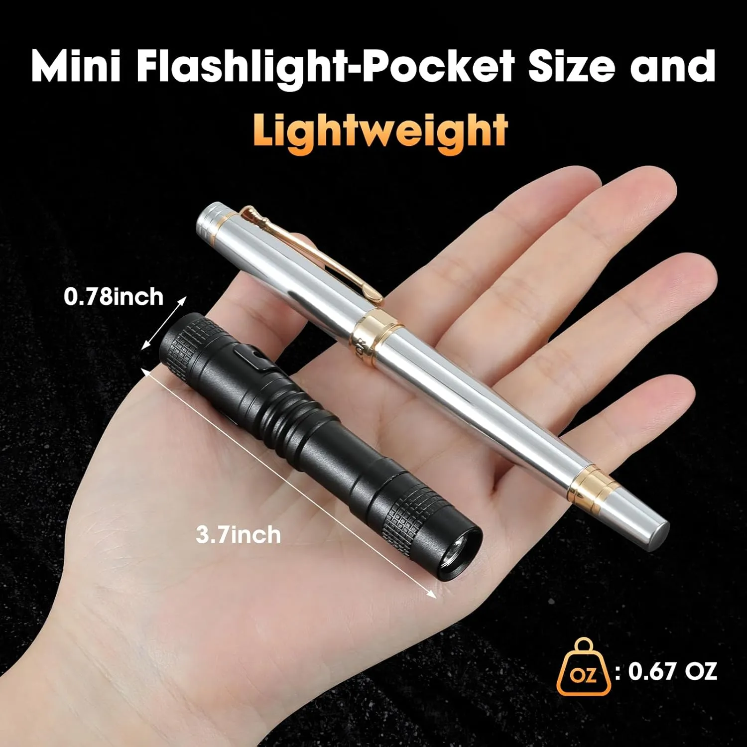 Led Pen Light, 10 Pcs Mini Pen Flashlight Tactical Powerful Small penlight Torch Pocket Flashlight for Camping, Hiking