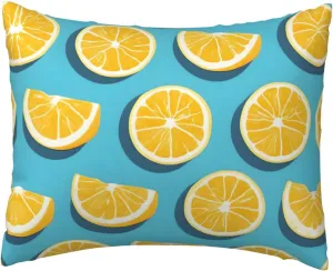 Lemon Wedges Pillowcase (16x20 inches) Bedding, Soft Sleeping Pillowcase for Home Bedroom Sofa