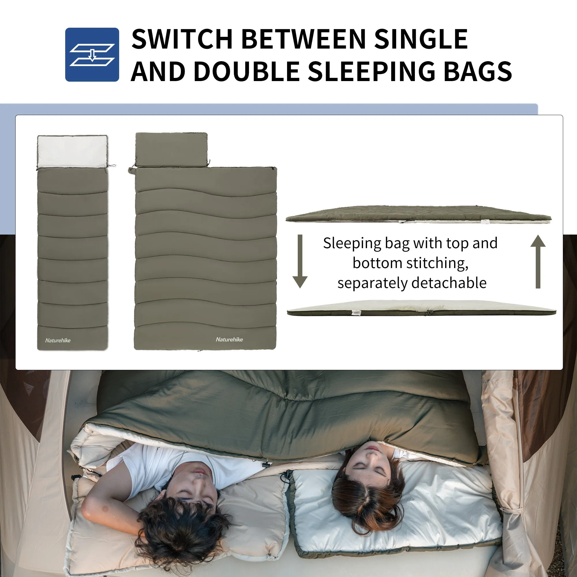 Ling Dong Square Wth Hat Cotton Sleeping Bag
