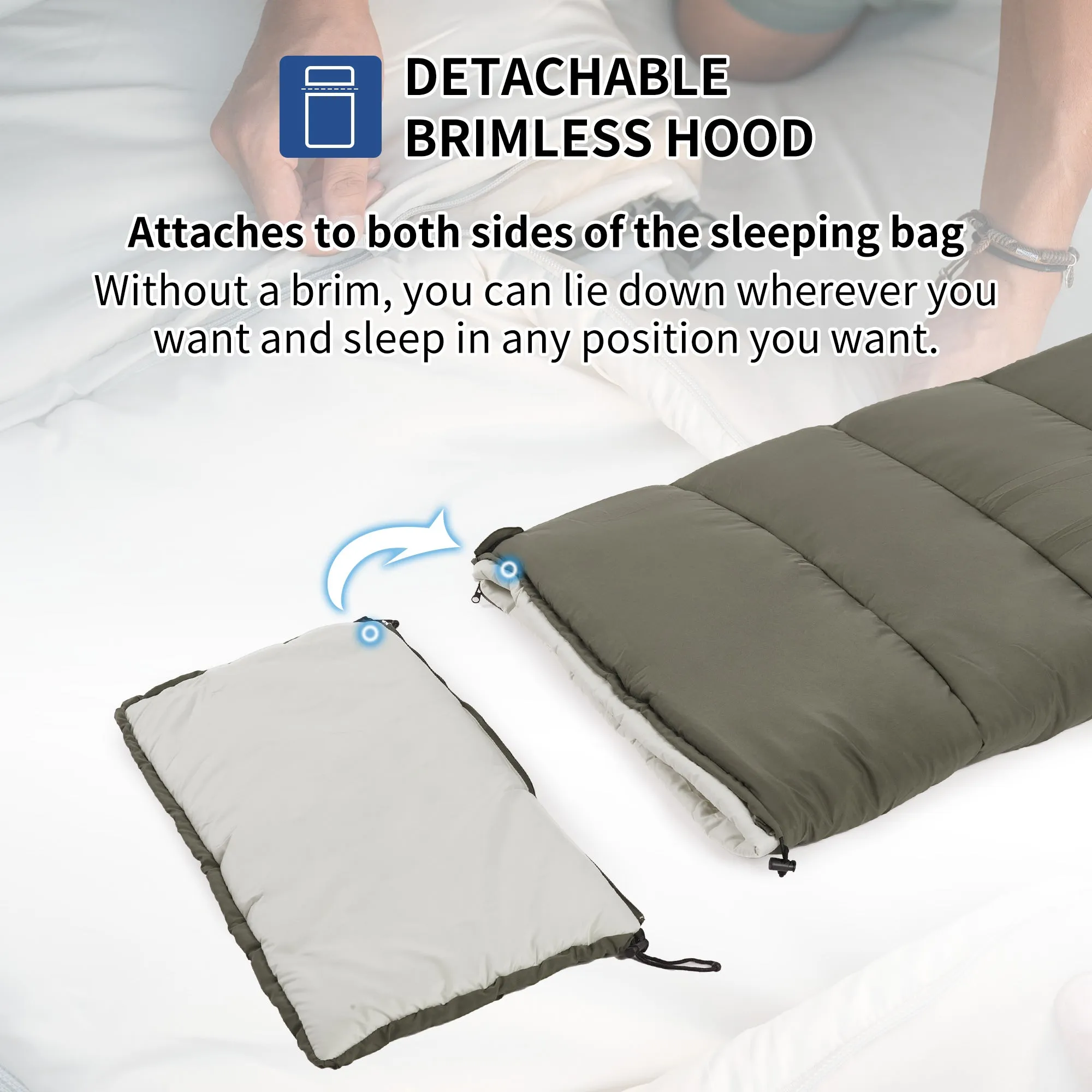 Ling Dong Square Wth Hat Cotton Sleeping Bag