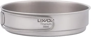 Lixada Lightweight Titanium Fry Pan Outdoor Single Person Camping Frying Pan Hiking Backpacking Cooking Frypan