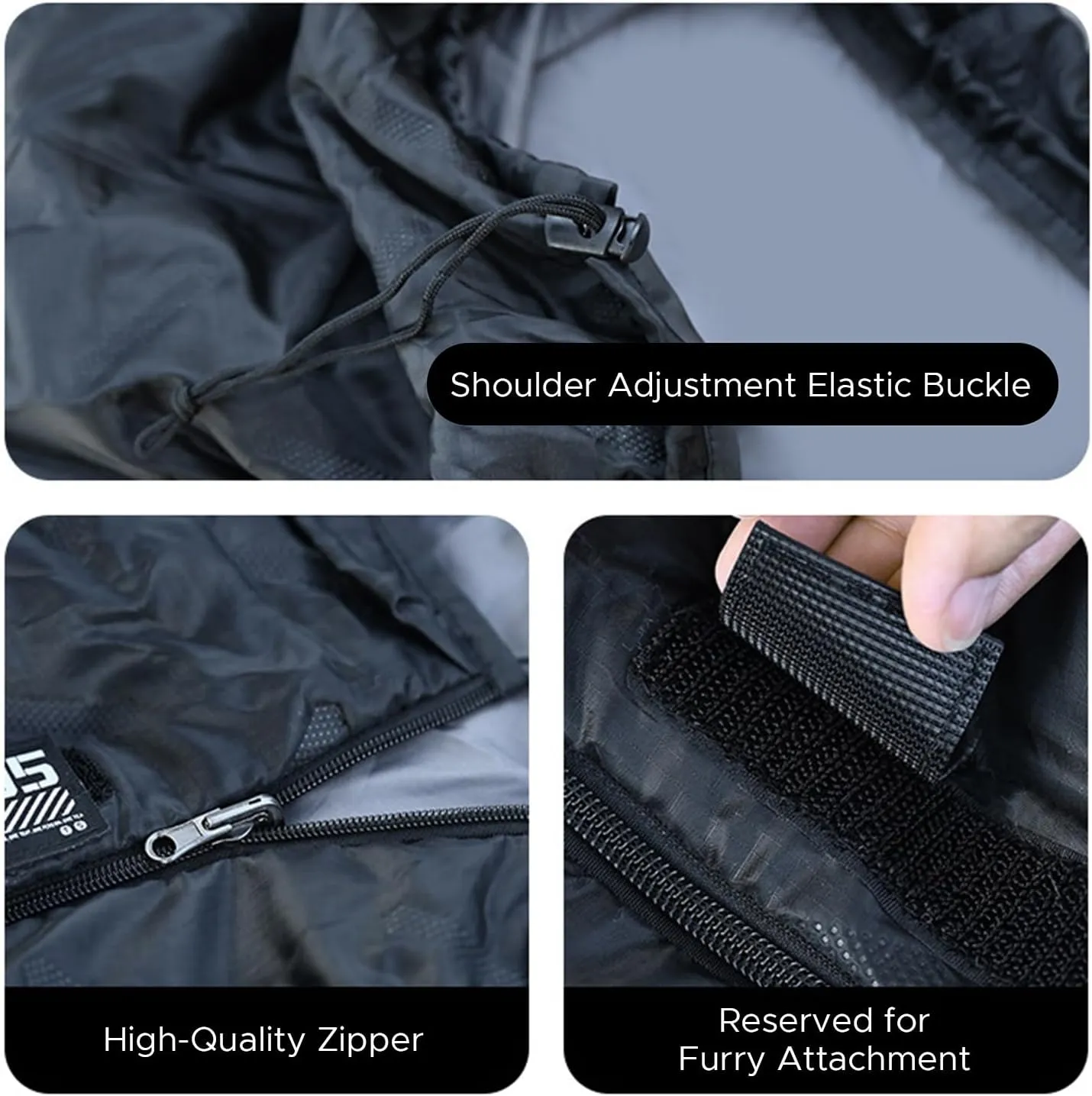 Lixada Sleeping Bag for Adult 200g Faux Silk Cotton Filled Fits 41℉~59℉, Camping Sleeping Bag Attachable Portable Warmth Sleeping Bags for Backpacking Hiking Camping