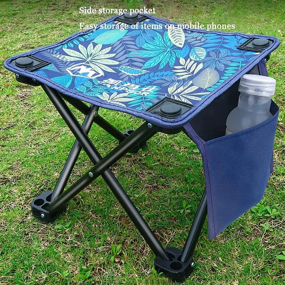 Lounge Deck Chair Ultralight Portable Mini Outdoor Chair Foldable Camping Stool Lightweight Fishing Chair for Hiking Picnic Gardening Beach Backpack with Carrying Bag-2