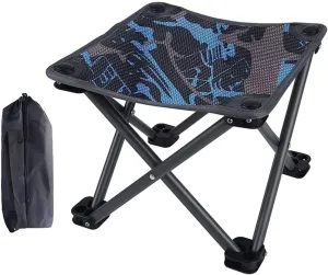 Lounge Deck Chair Ultralight Portable Mini Outdoor Chair Foldable Camping Stool Lightweight Fishing Chair for Hiking Picnic Gardening Beach Backpack with Carrying Bag-2