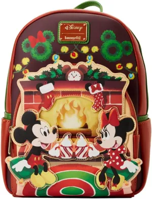 Loungefly Disney Mickey & Minnie Mouse Hot Cocoa Fire Place Women's Mini Backpack