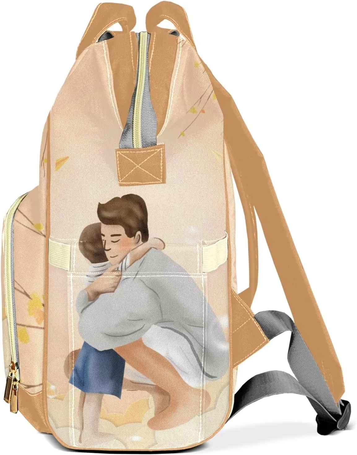Love Father Mummy Bags Custom with Name Personalized Diaper Bags Backpack Presents