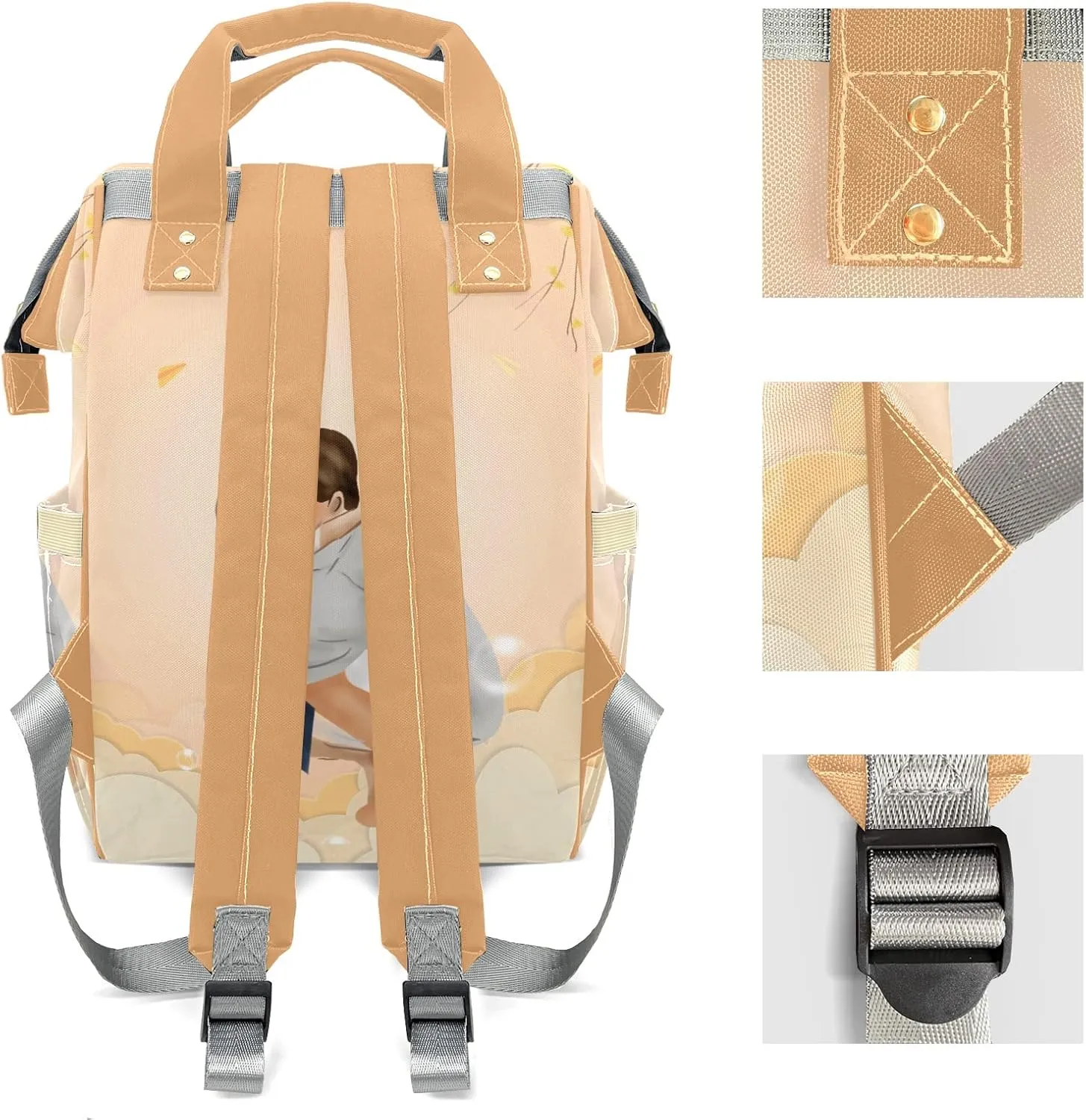 Love Father Mummy Bags Custom with Name Personalized Diaper Bags Backpack Presents
