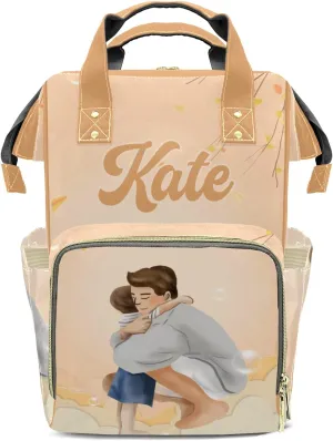 Love Father Mummy Bags Custom with Name Personalized Diaper Bags Backpack Presents