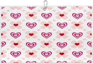 Love Flowers Valentine's Day Golf Towel with Heavy Duty Carabiner Clip Quick Dry Ultra Absorbent Club Ball Cleaning Towel Golf Accessories for Men Women