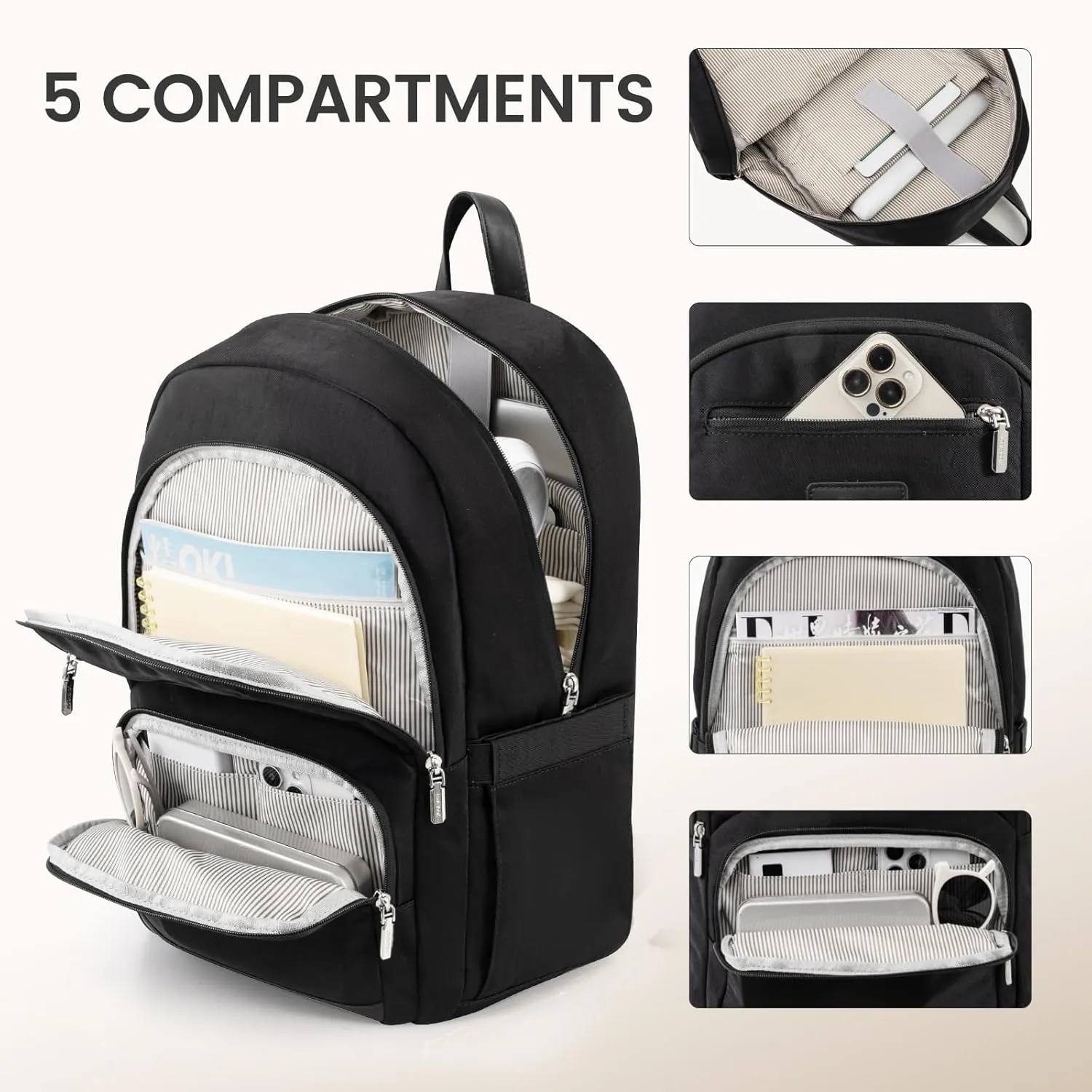 LOVEVOOK 17.3 inch Laptop Backpack - Versatile Work and School Backpack for Men and Women, Durable and Stylish Design