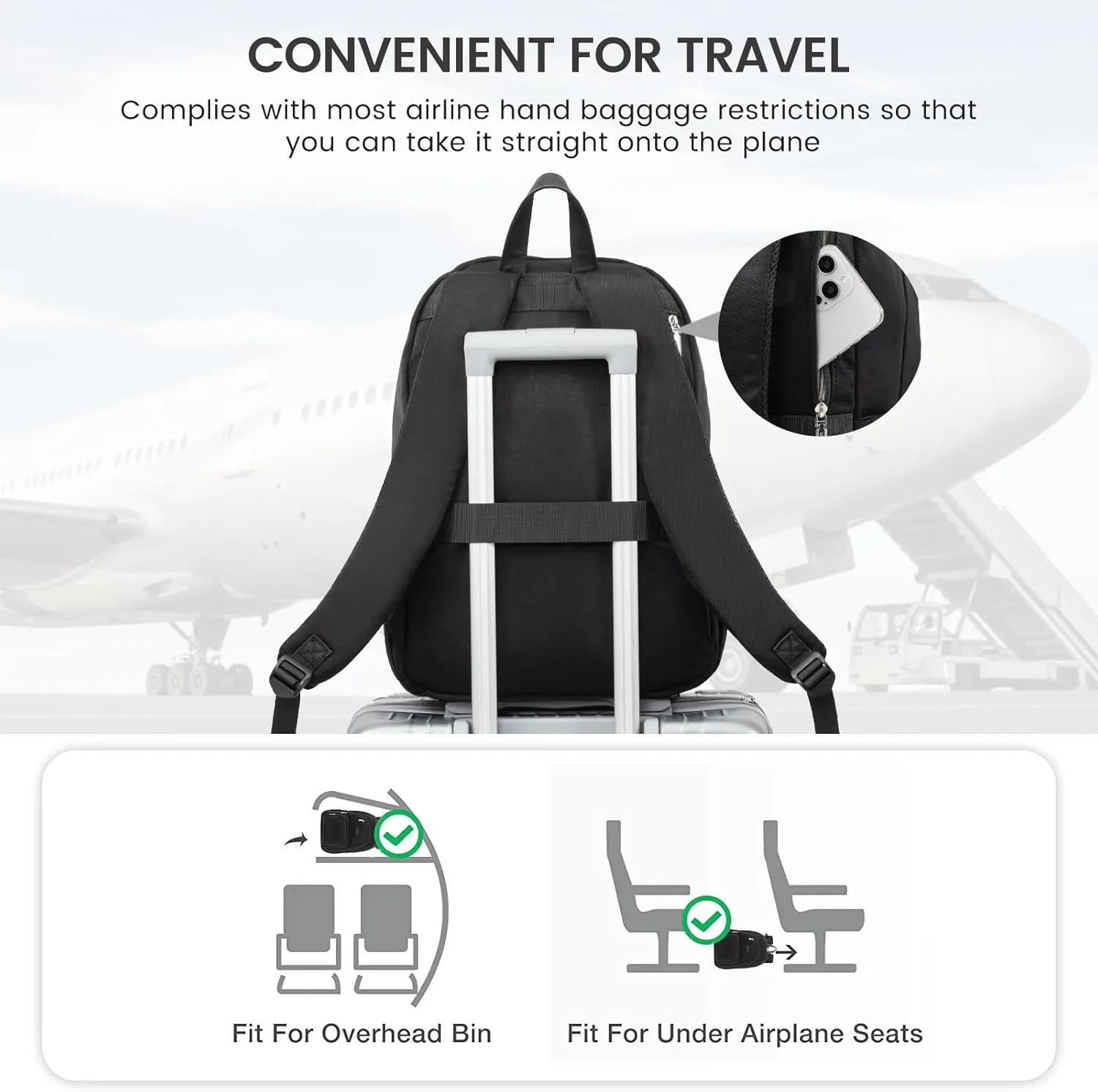 LOVEVOOK 17.3 inch Laptop Backpack - Versatile Work and School Backpack for Men and Women, Durable and Stylish Design
