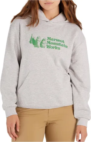 MARMOT Women's Marmot for Life Hoody - Hooded Sweatshirt with Screen Printed Graphic, Double-Layer Hood and Kangaroo Pocket