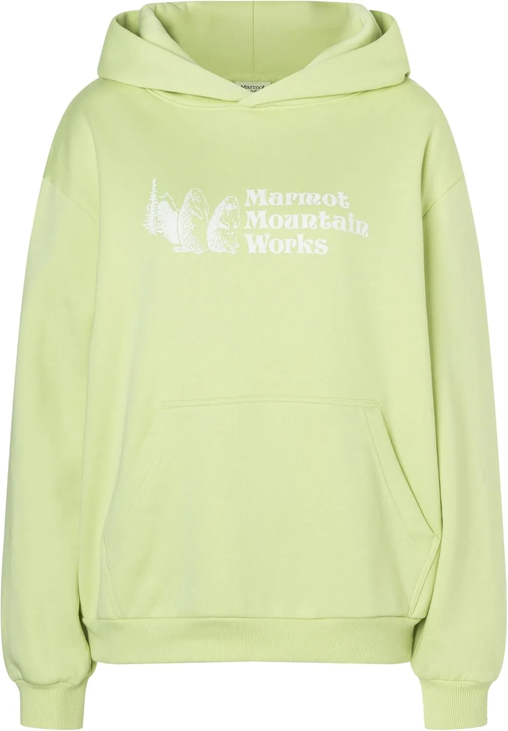 MARMOT Women's Marmot for Life Hoody - Hooded Sweatshirt with Screen Printed Graphic, Double-Layer Hood and Kangaroo Pocket