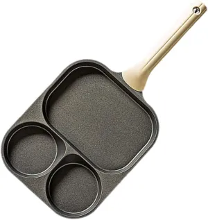 MDZF SWEET HOME Egg Pan, Versatile 3 in 1 Non-Stick Omelet Pan, Breakfast Frying Pan for Eggs, Steak and Pancakes with Titanium Interior & Ceramic Exterior