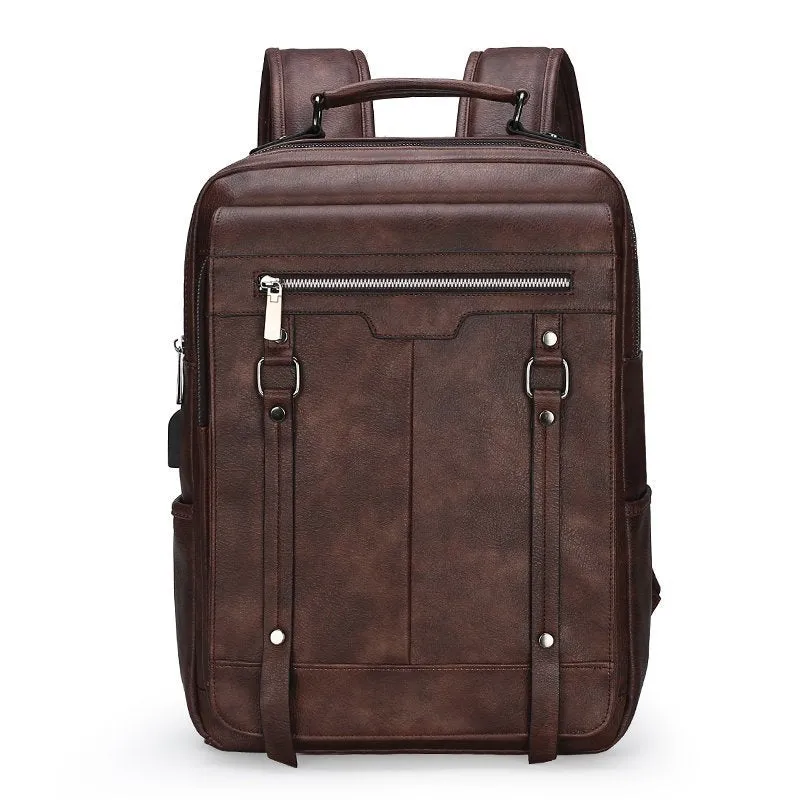 Men's Casual Backpack High School Junior High School Student Schoolbag Simple