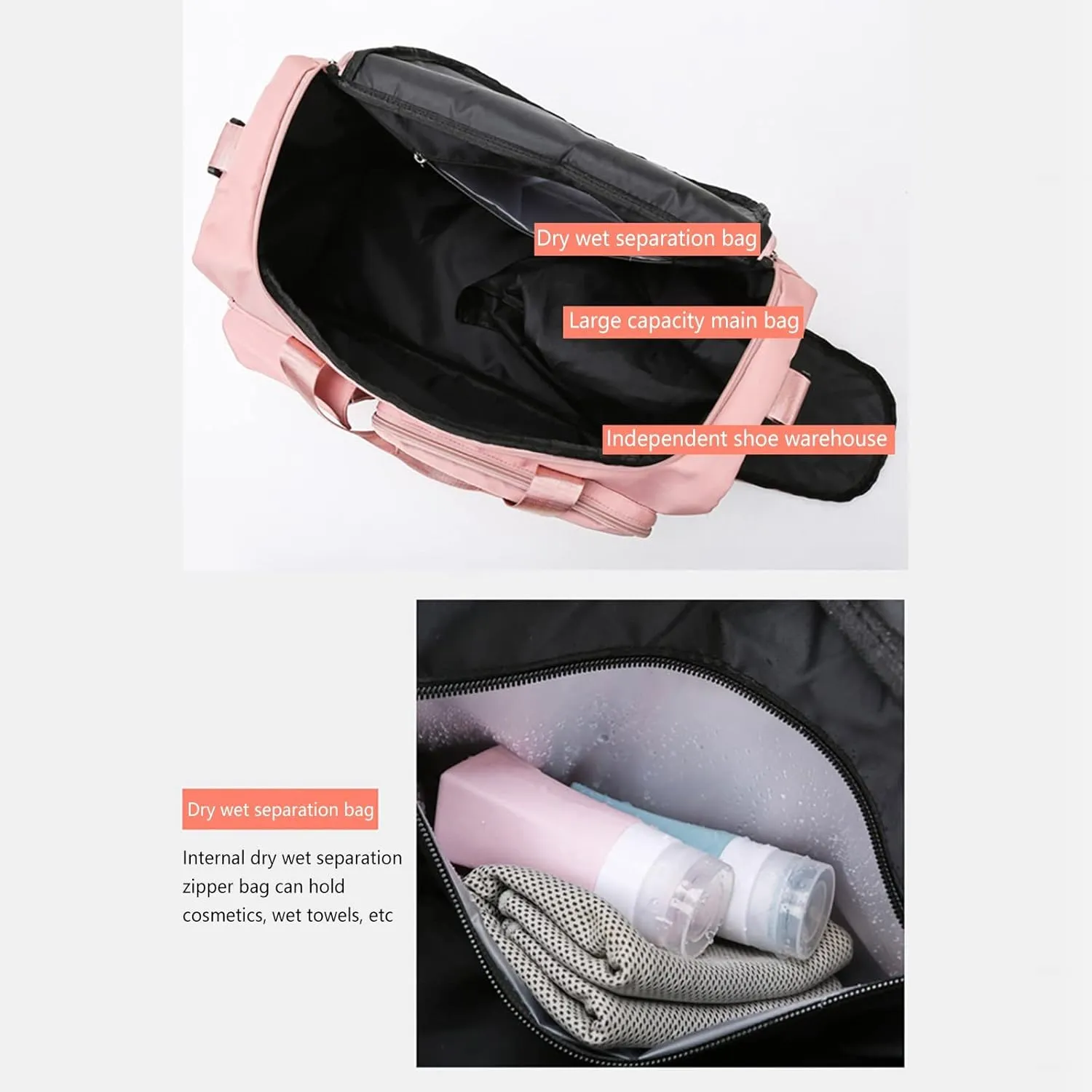 Mens Gym Bag with Shoes Compartment,28L Waterproof Duffel Bag,Duffle Bag for Workout Travel Sports Yoga