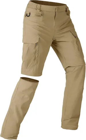 Mens Hiking Pants Convertible Lightweight Quick Dry Zip Off Waterproof Outdoor Travel Fishing Hunting Pants