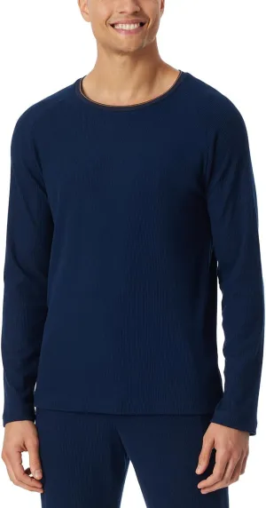 Men's Long Sleeve Crew Neck Double Ribbed Mix   Relax Pyjama Top