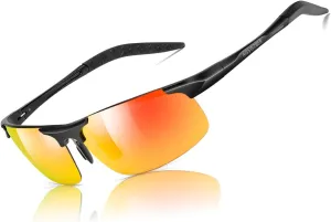 Mens Sports Polarized Sunglasses Driving Metal Frame UV Protection Sunglasses For Men 8177