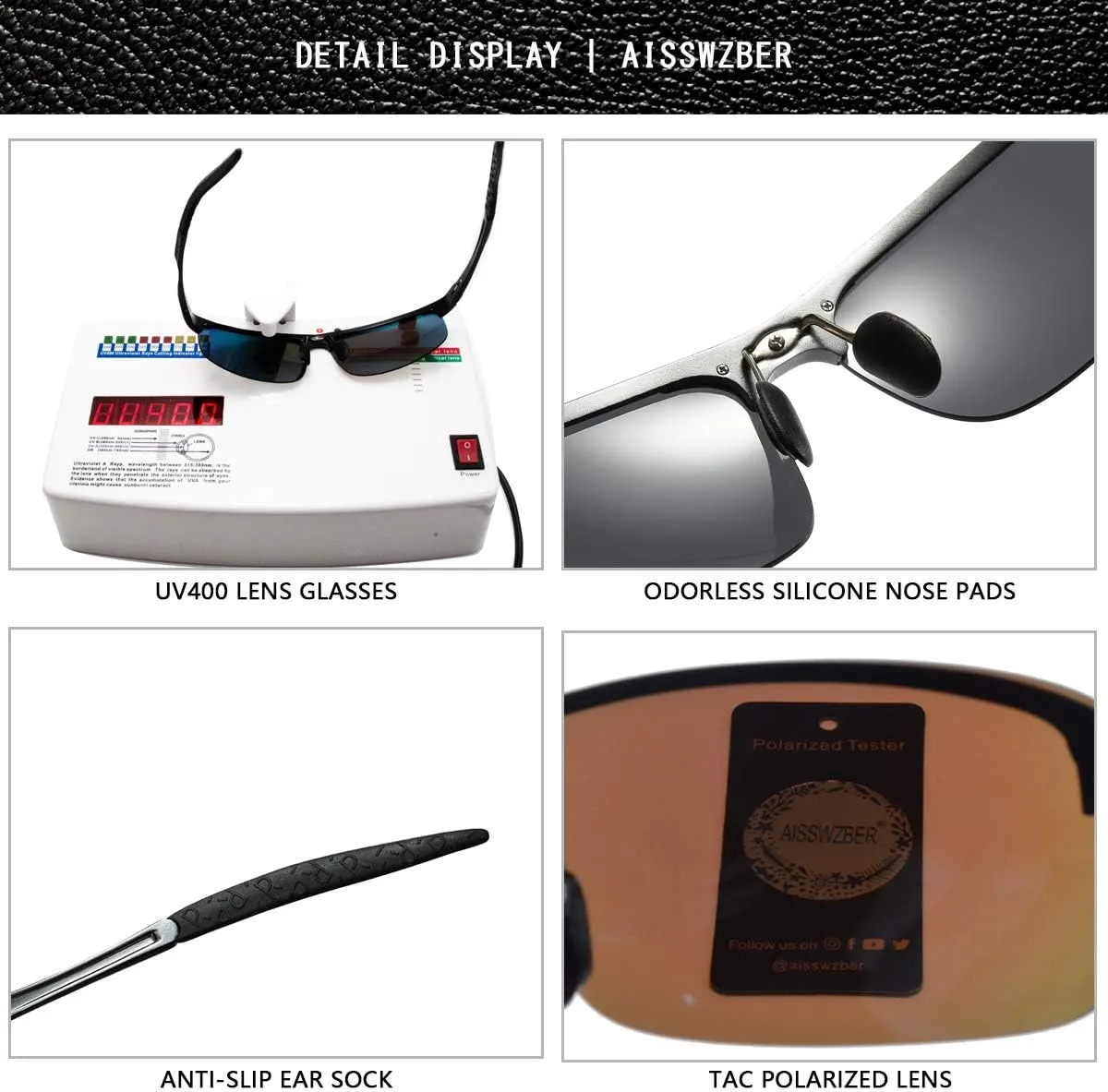 Mens Sports Polarized Sunglasses Driving Metal Frame UV Protection Sunglasses For Men 8177