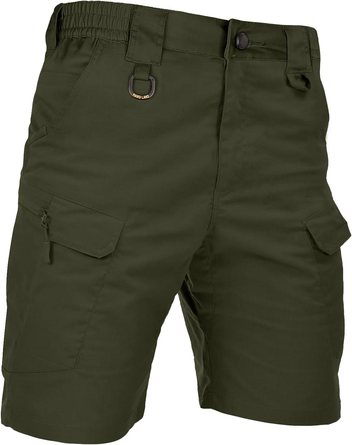 Men's Tactical Cargo Shorts 9.5 Inches Waterproof Ripstop Elastic Waist BDU Hiking Shorts Work
