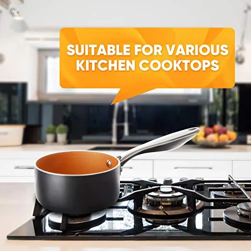 Michelangelo Copper Saucepan with Lid