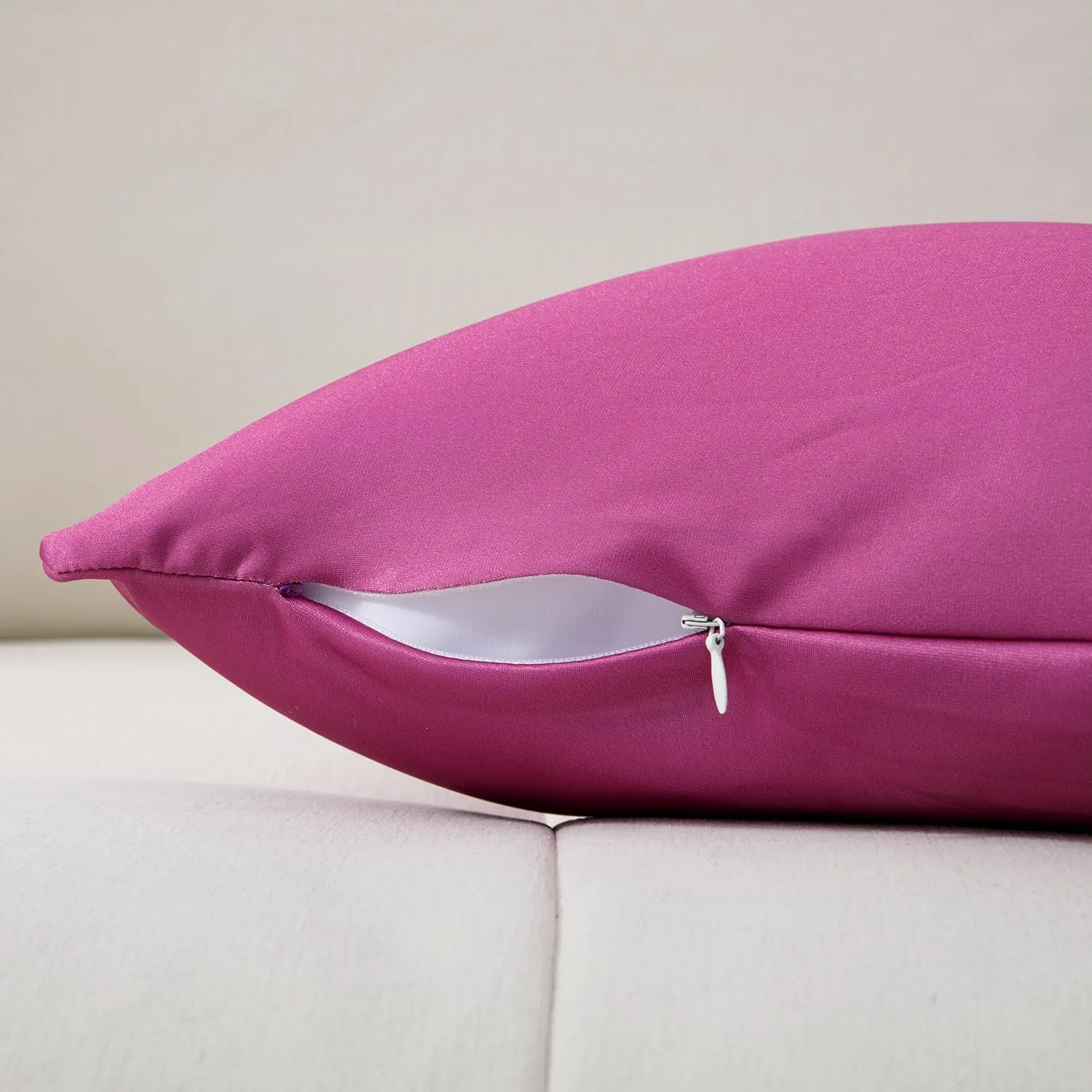 Microbead Throw Pillow with Removable Cover Bed Body Microbead Pillow Neck Head Back Support, Spandex Soft Silky Fabric for Sleeping and Travel Sofa Bedroom Comfortable (Dark Purple)