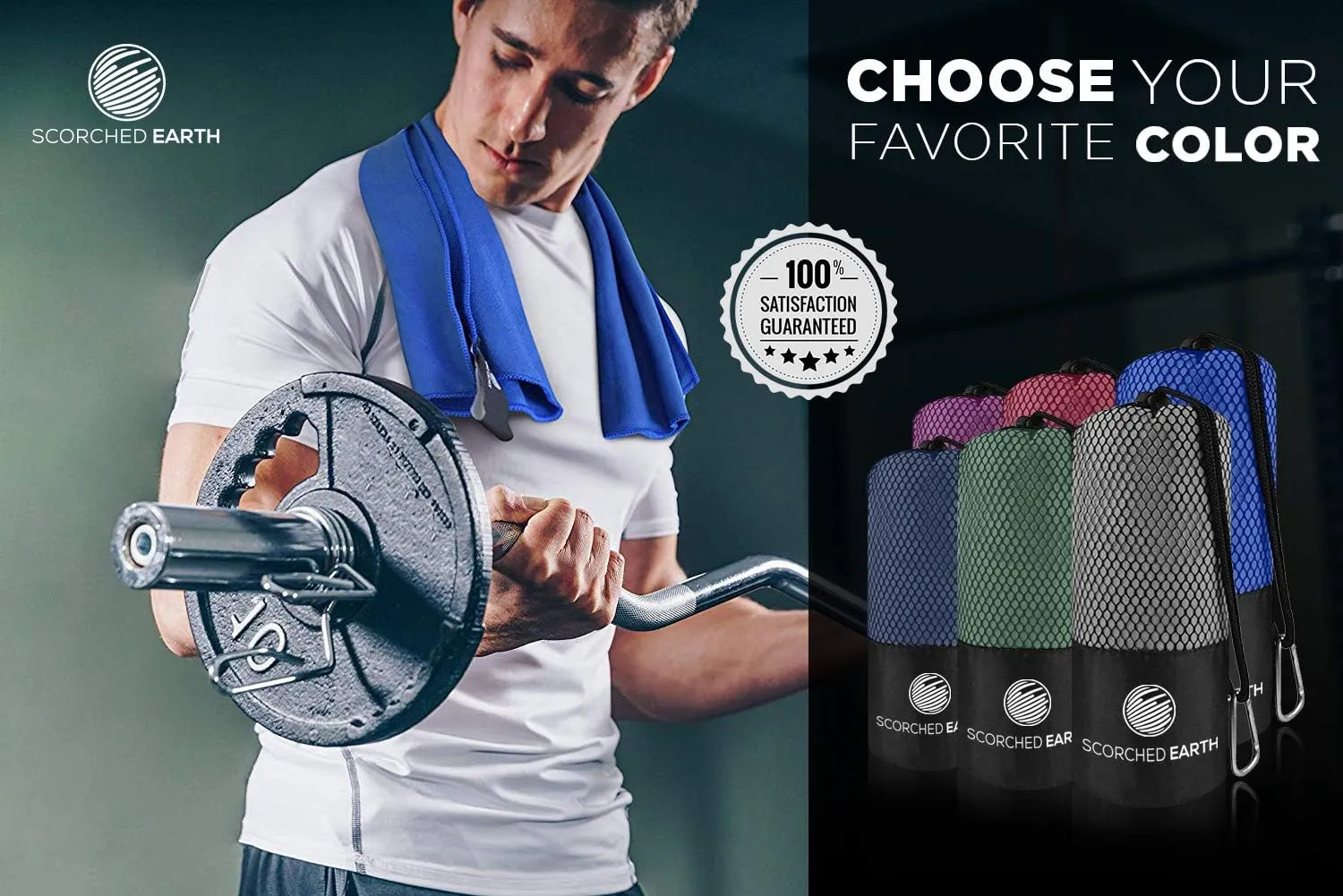 Microfiber Travel & Sports Towel Set - Quick Dry, Super Absorbent, Compact, Lightweight - for Camping, Backpacking, Hiking, Beach, Yoga, Swimming - Includes 2 Sizes   Carrying Bag & Clip