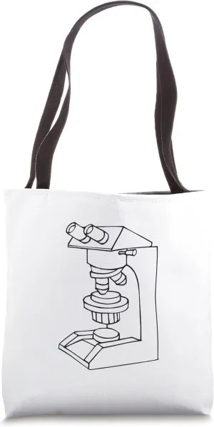 Microscope Outline Tote Bag