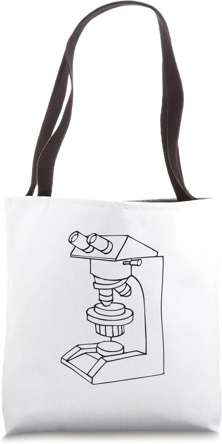 Microscope Outline Tote Bag