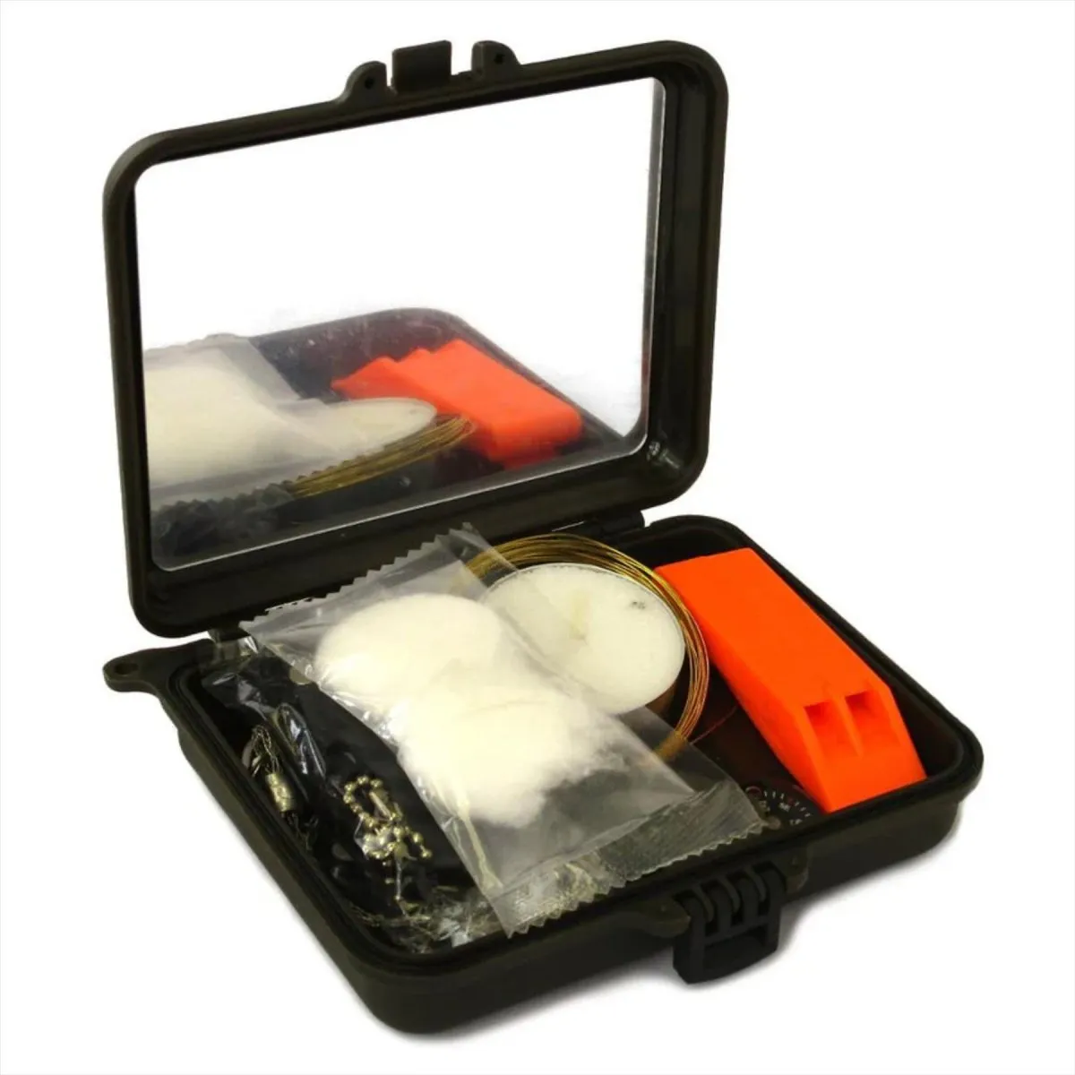 MIL-TEC Survival Kit Waterproof Box Emergency Fishing Firestarter Tools