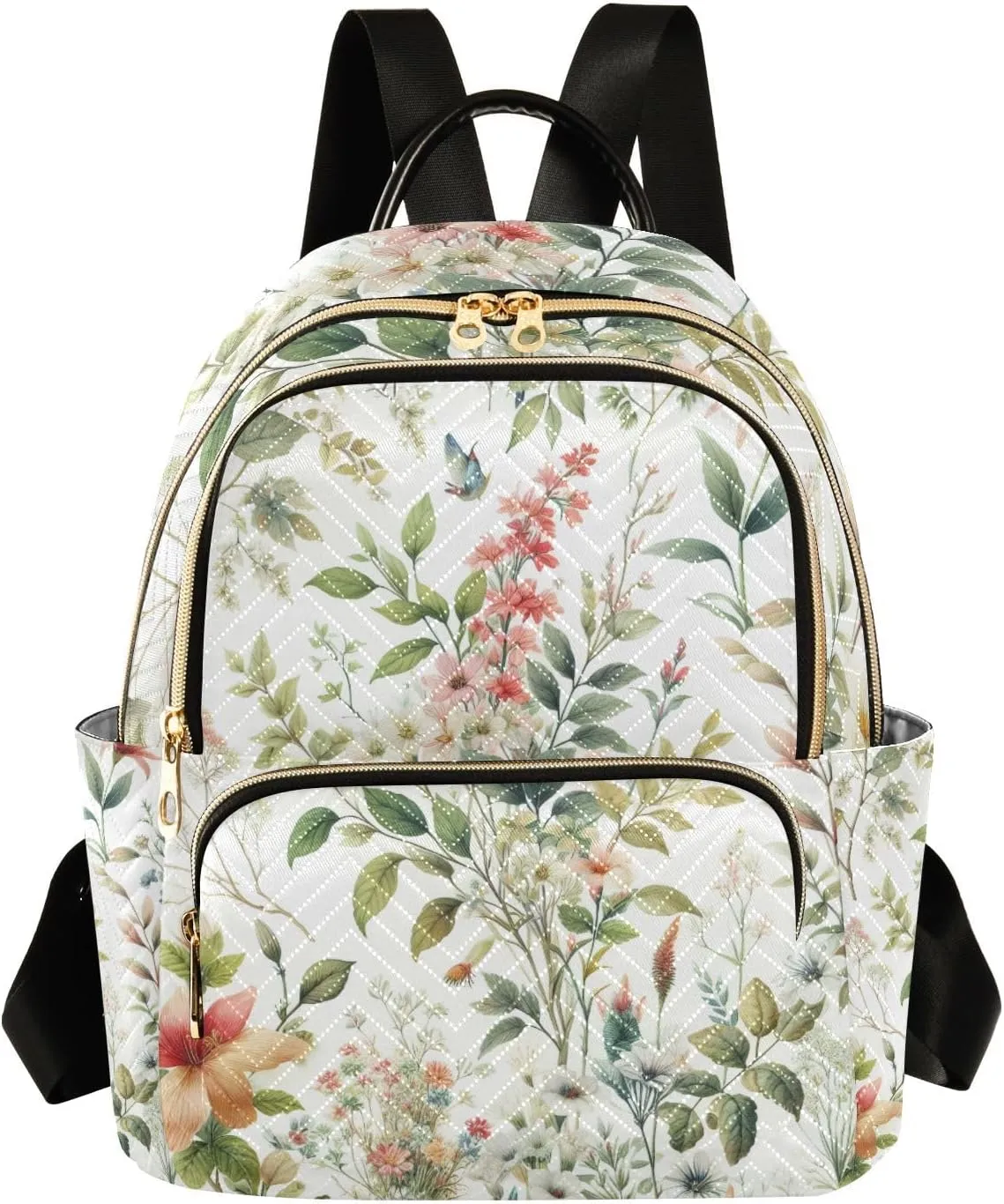 Mini Backpack for Women Watercolor Spring Botanical Mini Backpack Purse Lightweight Small Daypack, 8.5L