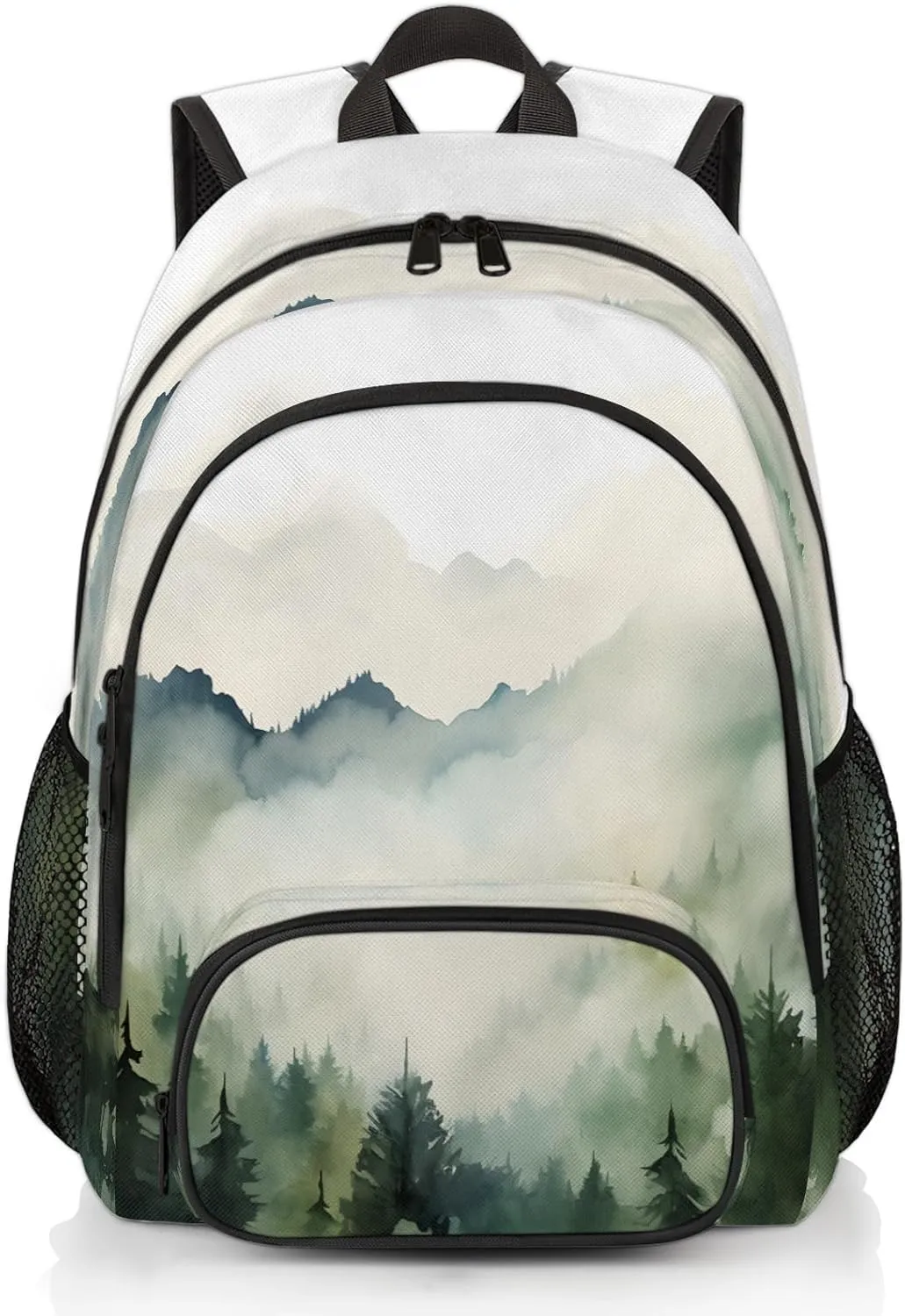 Misty Forest Carry on Travel Backpack for Women Men Water resistant Lightweight Rucksack Backpack for Weekender Casual Work Hiking Jungle Mountain Landscape