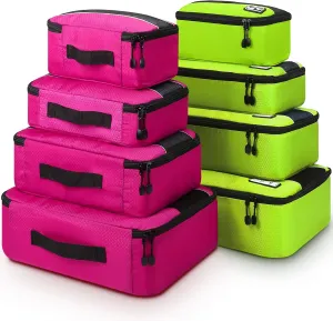 Mossio 8 Set Packing Cubes for Suitcase - Premium Quality Ultralight Travel Organizer for Carry On Luggage and Backpack