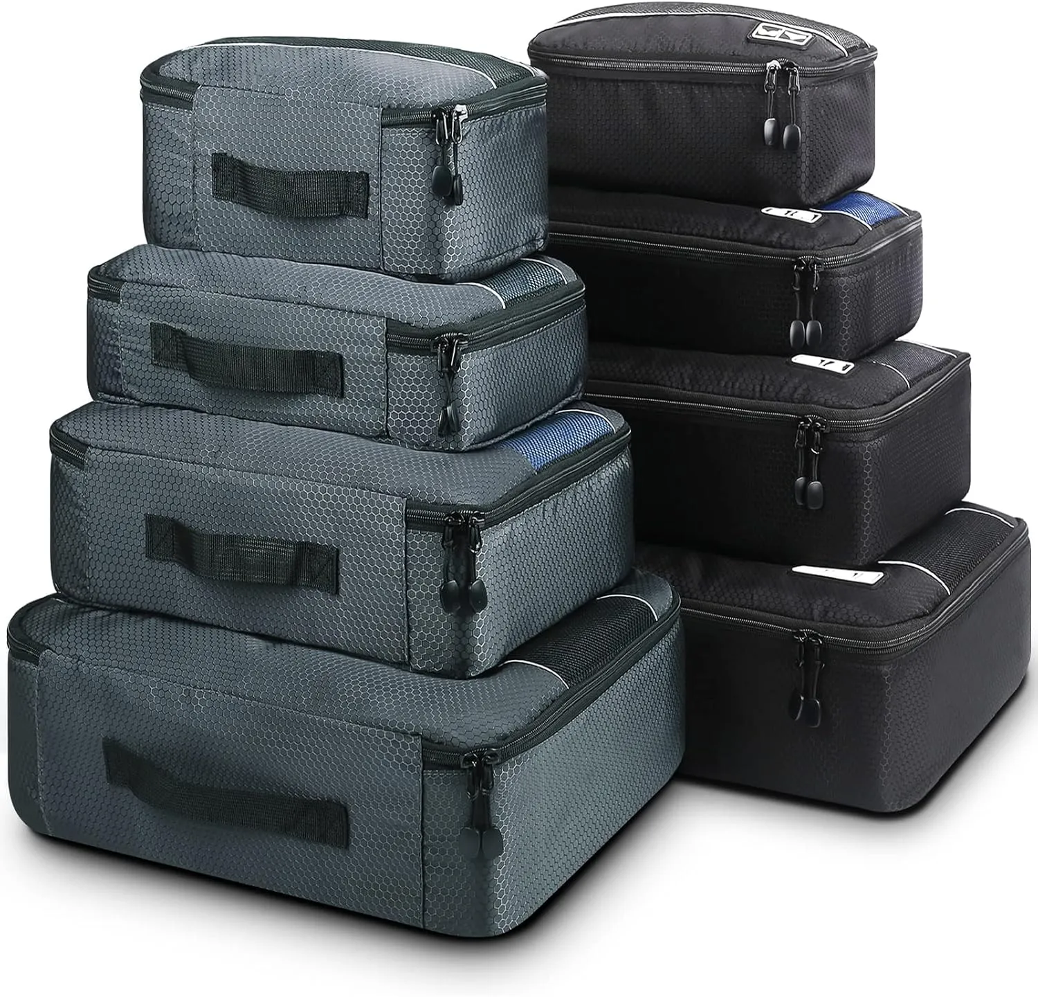 Mossio 8 Set Packing Cubes for Suitcase - Premium Quality Ultralight Travel Organizer for Carry On Luggage and Backpack