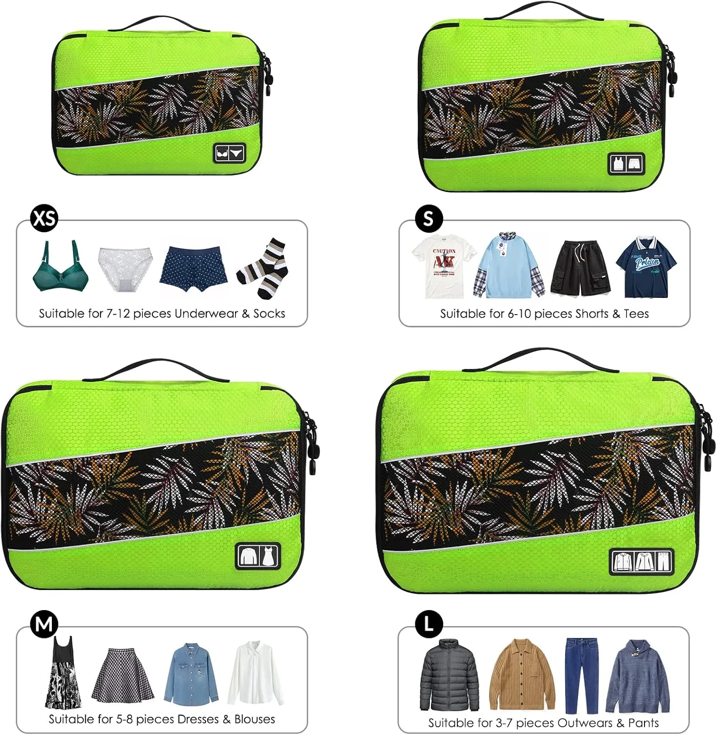 Mossio 8 Set Packing Cubes for Suitcase - Premium Quality Ultralight Travel Organizer for Carry On Luggage and Backpack