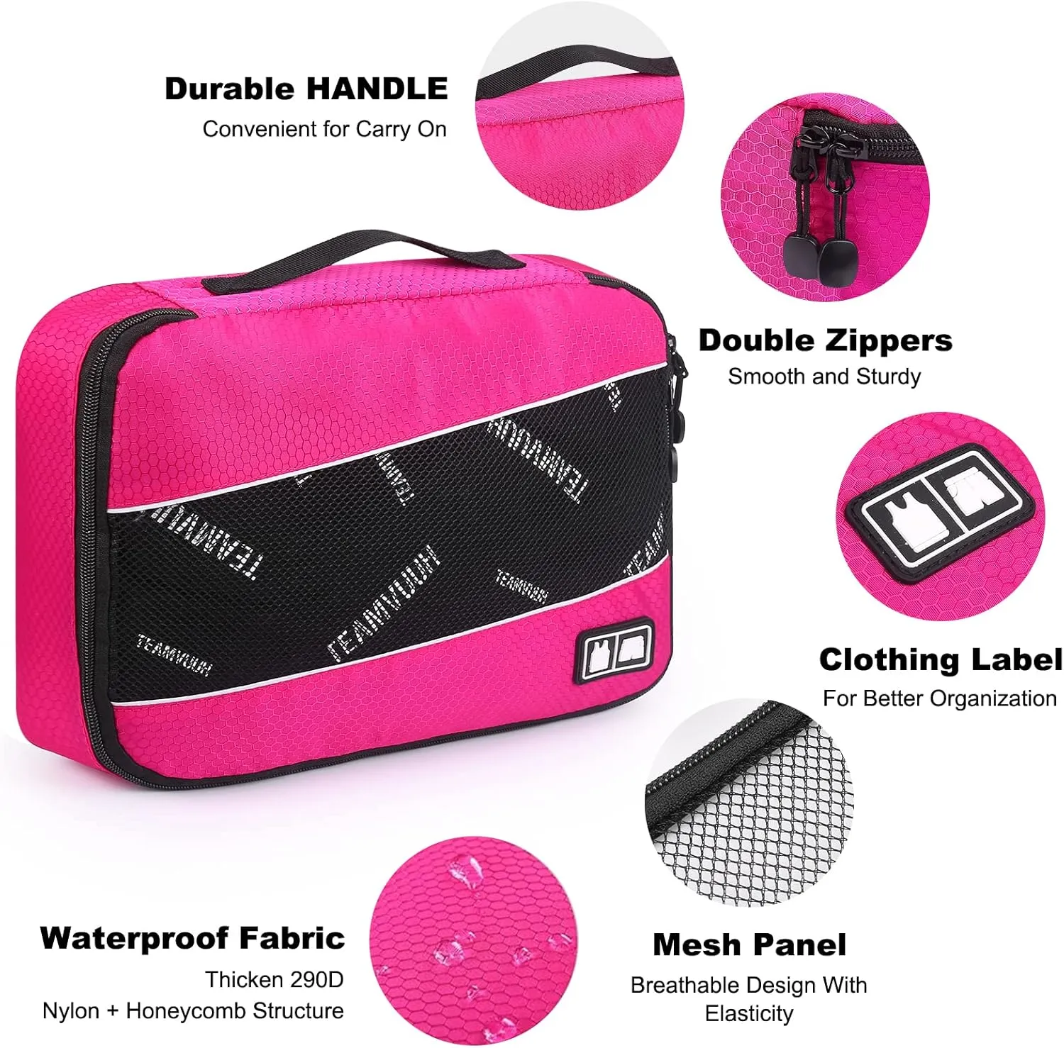 Mossio 8 Set Packing Cubes for Suitcase - Premium Quality Ultralight Travel Organizer for Carry On Luggage and Backpack